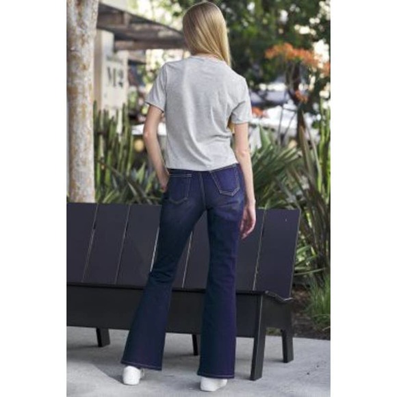 Top Tier HW Flare Dark Blue Jeans - Picture 2 of 2